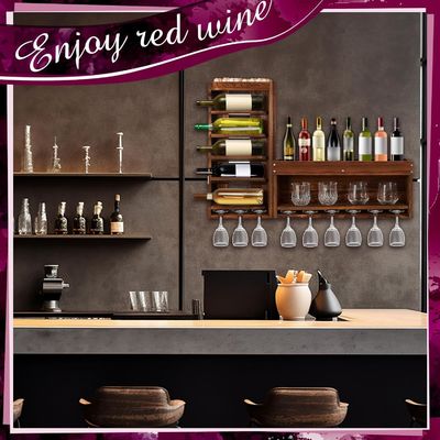 Σύγχρονη και κομψή βιντεοκαταθήκη αποθήκευσης κρατητήρα με μπουκάλι Stemware