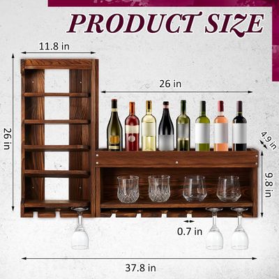 Σύγχρονη και κομψή βιντεοκαταθήκη αποθήκευσης κρατητήρα με μπουκάλι Stemware