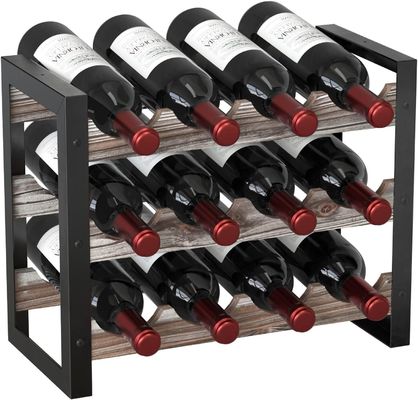 Λειτουργικό σχεδιασμό Πολυλειτουργικό ξύλινο ράφι κρασιού