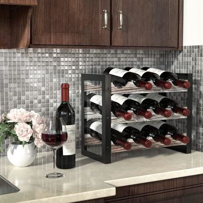 Λειτουργικό σχεδιασμό Πολυλειτουργικό ξύλινο ράφι κρασιού