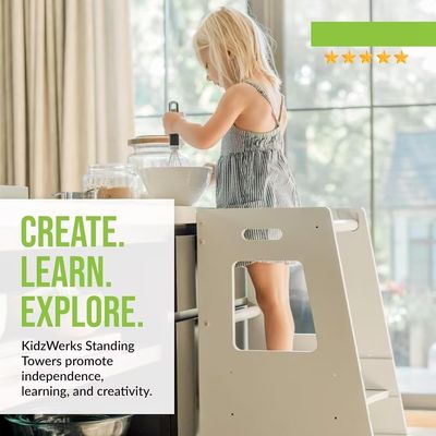 Προσαρμοσμένο λογότυπο Ακατάλληλο Γκρι Πύργο Σταθμού Παιδιού για Παιδιά στο Μοντεσσόρι στυλ