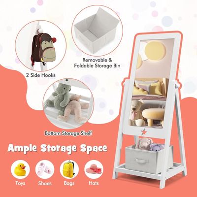 Ανεξάρτητος καθρέφτης πλήρους μήκους με 360 μοίρες περιστρεφόμενο ορθογώνιο σχέδιο