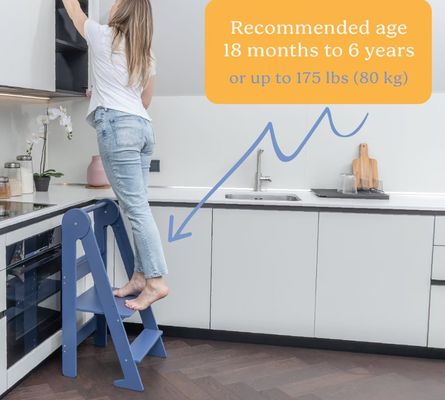 Εκτύπωση Εγκαταλειμμένων Παιδιών Βοηθός Τυφλίου Κουζίνας με 3 ρυθμιζόμενα ύψη διπλωμένα Ναι