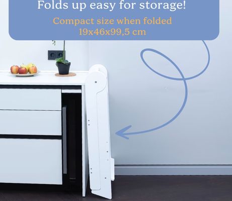 Εκτύπωση Εγκαταλειμμένων Παιδιών Βοηθός Τυφλίου Κουζίνας με 3 ρυθμιζόμενα ύψη διπλωμένα Ναι