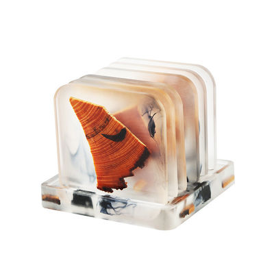 Οικολογικά φιλικά Custom Crystal Resin Cup Coasters με το τελευταίο κλασικό / μεταμοντέρνο στυλ