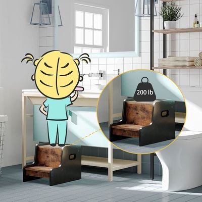 Προσαρμοσμένο λογότυπο Ραστικό Καφέ Δύο βήματα Στάλος μικρού παιδιού με χερούλια Έπιπλα για το σπίτι