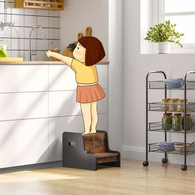 Προσαρμοσμένο λογότυπο Ραστικό Καφέ Δύο βήματα Στάλος μικρού παιδιού με χερούλια Έπιπλα για το σπίτι