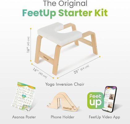 Ταχυδρομική συσκευασία και ξύλινο τραπέζι για την ενίσχυση του πυρήνα στις ασκήσεις γιόγκα