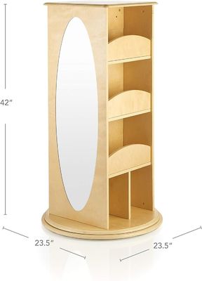 Παιδικά προσποιήσου ότι παίζεις περιστρεφόμενη αποθήκη με 2 καθρέφτες και γάντζους σε σύγχρονο σχεδιασμό