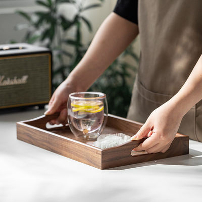 Προσαρμοσμένο λογότυπο Αποδεκτό χειροποίητο Τελικό ξύλο καρυδιού Μετρητή με χειροπέδες