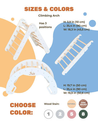 Ταχυδρομική συσκευασία Y Αθλητική αίθουσα Γυμναστήριο Climber Φυσικό ξύλο αναρριχητική αψίδα για παιδιά μάθηση παιχνίδι