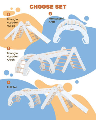 Ταχυδρομική συσκευασία Y Αθλητική αίθουσα Γυμναστήριο Climber Φυσικό ξύλο αναρριχητική αψίδα για παιδιά μάθηση παιχνίδι