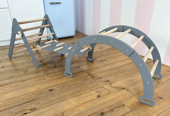 Μοντεσσόρι Παιχνίδι γυμναστήριο για παιδιά Επεξεργασία με το χέρι Έπιπλα από στερεό ξύλο Παιχνίδια Τύπος άξονα Δίκτυο πλέγματος αναρριχητικό πλαίσιο εσωτερικά έπιπλα για παιδιά