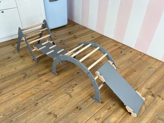 Μοντεσσόρι Παιχνίδι γυμναστήριο για παιδιά Επεξεργασία με το χέρι Έπιπλα από στερεό ξύλο Παιχνίδια Τύπος άξονα Δίκτυο πλέγματος αναρριχητικό πλαίσιο εσωτερικά έπιπλα για παιδιά