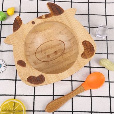 Πλάκα για μωρά από μπαμπού Πλάκα για επιδόρπιο Πλάκα για παιδιά Πλάκα για τραπέζι με σύνολο μαγνητοσκοπικών μαχαιριών