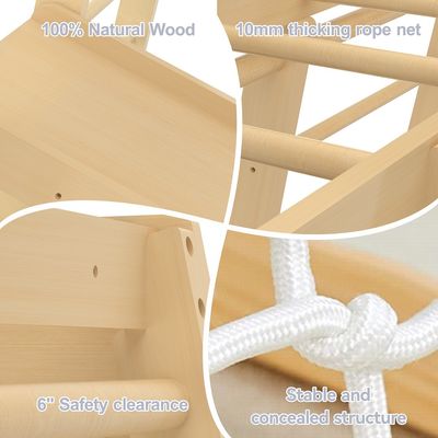 Παιδιά ξύλινα παιχνίδια αναρρίχησης για εσωτερικούς χώρους παιχνιδιού και παιχνιδιού εκτύπωση λαζερικής χαρακτικής