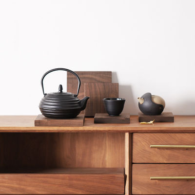 Προσαρμοσμένο τετράγωνο Walnut κενό ξύλινο ελαφρύ για υψηλής ποιότητας σνακ και τσάι δίσκο