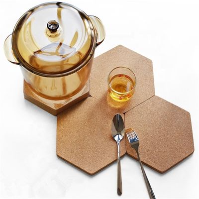 Διακοσμητικά επιτραπέζια αξεσουάρ πρέπει να έχουν οικολογικά φιλικό ξύλινο χαλί ποτηριών Custom Cork Coasters