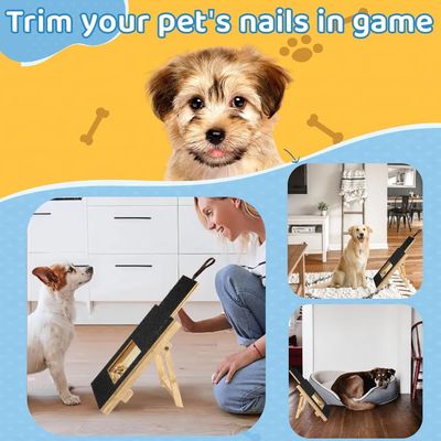 Οικιακό ξύλινο σκυλί για τη φροντίδα των νυχιών Scratch Pad με κουτί σνακ Δωρεάν δείγμα χρέωσης