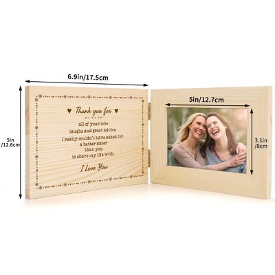 Χρώματα Μέθοδος εκτύπωσης Προσαρμοσμένο στερεό ξύλινο πλαίσιο φωτογραφίας για απλή οθόνη επιτραπέζιου επιπέδου