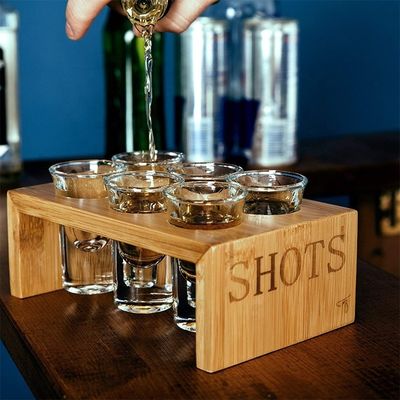 Τυποποιημένο με μεταξένιο οθόνη ξύλινο γυάλινο δίσκο για VIP υπηρεσία ξύλο σφενδάμου