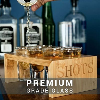 Τυποποιημένο με μεταξένιο οθόνη ξύλινο γυάλινο δίσκο για VIP υπηρεσία ξύλο σφενδάμου