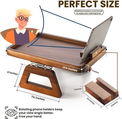 360 περιστρεφόμενο τραπέζι για καναπέ ξύλου ακασία