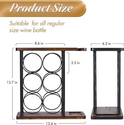 Στάσιμος τύπος Κρατητής κρασιού με ξύλινο δίσκο και οργάνωση