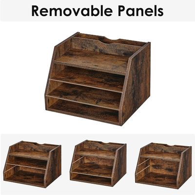 Ρυθμίσιμα ράφια ξύλινο οργανωτή αρχείων ράφι για εξοικονόμηση χώρου και οργάνωση