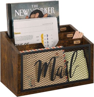 Διπλό Επίπεδο MDF Mail Organizer για Γραφείο Γραφείο Προσαρμοσμένη λύση επιφάνειας εργασίας και τοίχου