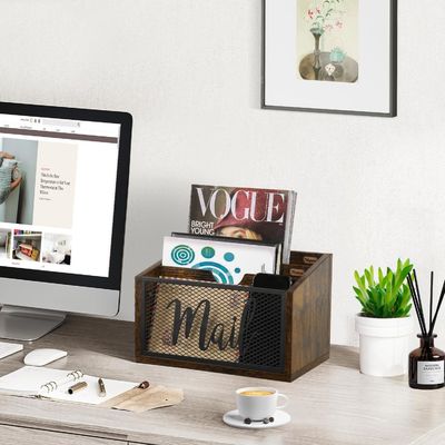 Διπλό Επίπεδο MDF Mail Organizer για Γραφείο Γραφείο Προσαρμοσμένη λύση επιφάνειας εργασίας και τοίχου