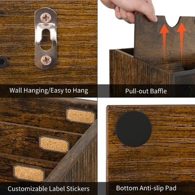 Διπλό Επίπεδο MDF Mail Organizer για Γραφείο Γραφείο Προσαρμοσμένη λύση επιφάνειας εργασίας και τοίχου