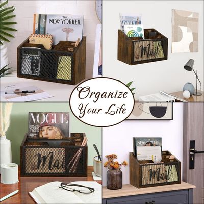 Διπλό Επίπεδο MDF Mail Organizer για Γραφείο Γραφείο Προσαρμοσμένη λύση επιφάνειας εργασίας και τοίχου