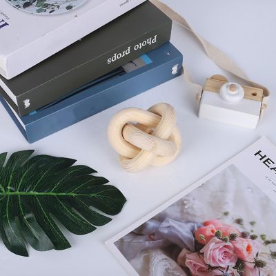 Σύγχρονο στυλ Custom Natural Wood Chain Link Διακοσμητική Αλυσίδα Διακόσμησης τοίχου για τσάι / καφέ / γλυκά