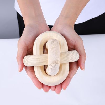 Σύγχρονο στυλ Custom Natural Wood Chain Link Διακοσμητική Αλυσίδα Διακόσμησης τοίχου για τσάι / καφέ / γλυκά