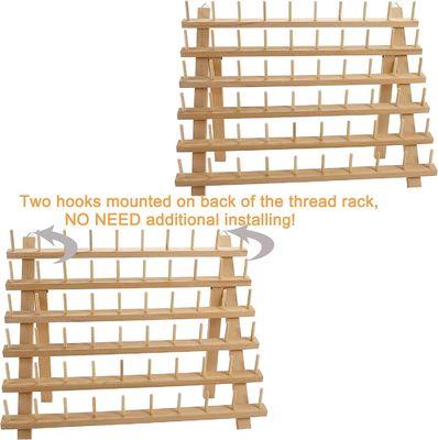 Ξύλινο ράφι νήματος για την οργάνωση κεντήματος και ραπτικής νήματος στο καθιστικό