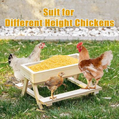 Τραπέζι για κοτόπουλο χειροποίητο Τραπέζι για πικνίκ ξύλινο για δισκία ζώων τροφοδοτών και μικρών ζώων