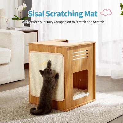 Τύπος Εργαλείων για κατοικίδια ζώα Μεγάλο σπίτι γάτας με ξυλοκόπημα και ρυθμιζόμενο προφυλακτήρα