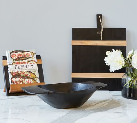 Χειροποίητο ανακυκλωμένο ξύλο Κρατήρες βιβλίων μαγειρικής Πυρσίδες και βελανιδίες για την οργάνωση της κουζίνας