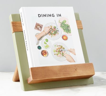 Χειροποίητο ανακυκλωμένο ξύλο Κρατήρες βιβλίων μαγειρικής Πυρσίδες και βελανιδίες για την οργάνωση της κουζίνας