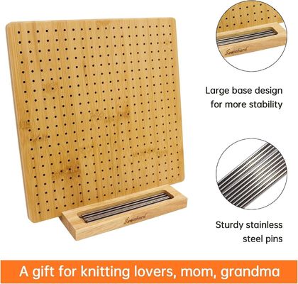 Χειροποίητο πλέξιμο μπλοκάρισμα στρώμα μπαμπού σανίδας με πέλματα Μίνι ξύλινο κουτί αποθήκευση χάπια