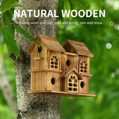 Χειροποίητο ξύλινο κρεμασμένο πουλιόσπιτο φωλιά από χάμστερ για κήπο