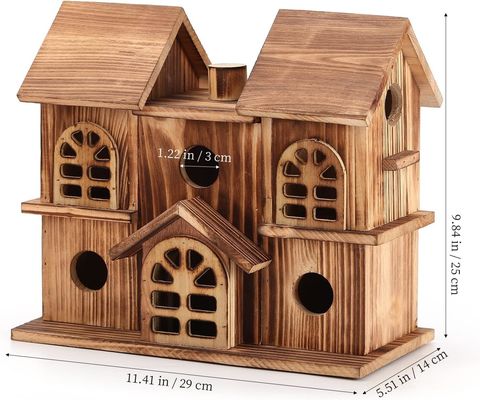 Χειροποίητο ξύλινο κρεμασμένο πουλιόσπιτο φωλιά από χάμστερ για κήπο