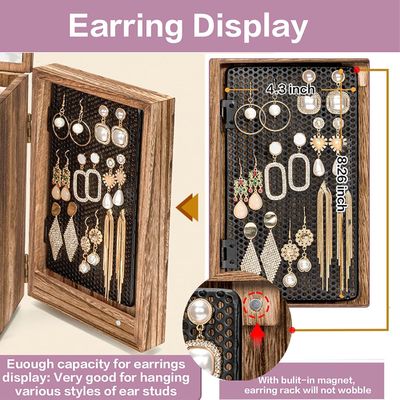 Μεγάλο 5 στρώσεων οργανωτής κοσμημάτων κουτί για δαχτυλίδια σκουλαρίκια περιδέραια βίντεζ στυλ