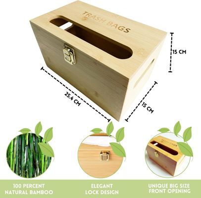 Κατανομή Μη αναδιπλούμενο ράφιο Διανεμητήρας σακουλών από μπαμπού για σακούλες σκουπιδιών