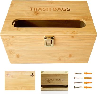 Κατανομή Μη αναδιπλούμενο ράφιο Διανεμητήρας σακουλών από μπαμπού για σακούλες σκουπιδιών