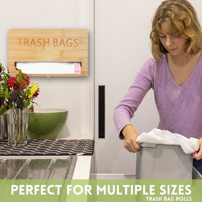 Κατανομή Μη αναδιπλούμενο ράφιο Διανεμητήρας σακουλών από μπαμπού για σακούλες σκουπιδιών