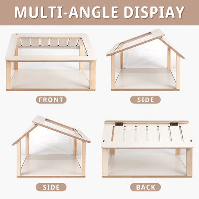 Κουτί ρολογιών Προσαρμοσμένο κρυψώνα για χάμστερ Γεωργικά έπιπλα για κατοικίδια ξύλο Ανεξάρτητο σχέδιο για μικρά κατοικίδια