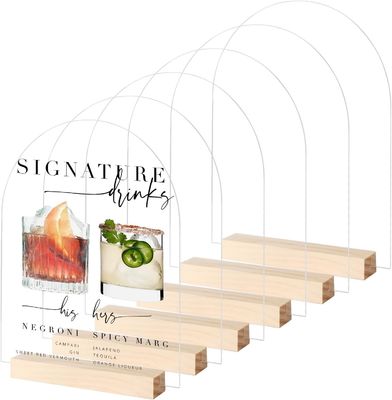 Όπως το επιθυμείτε Ακρυλικό Πίνακα Πάρτικα Γάμου Σήμα Γάμου με ξύλινο στέλεχος Προσαρμοσμένο