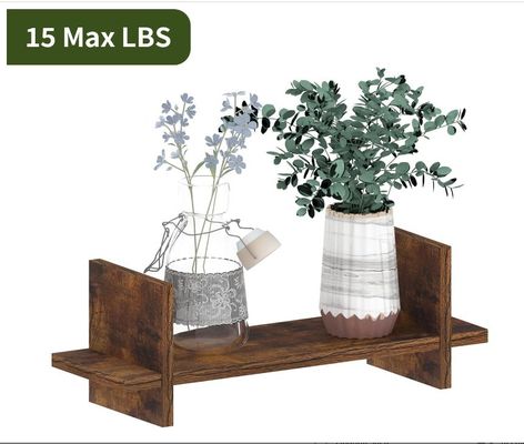 Χρησιμοποιήστε αποτελεσματικά το χώρο με το 202408 Σετ 3 ξύλινα πλωτά ράφια τοιχοειδείς ράφια